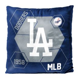 Dodgers OFFICIAL MLB "Connector" Double Sided Velvet Pillow;  16" x 16"