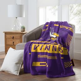 VIKINGS OFFICIAL NFL "Digitize" Raschel Throw Blanket;  60" x 80"