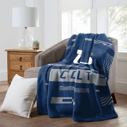 COLTS OFFICIAL NFL "Digitize" Raschel Throw Blanket;  60" x 80"