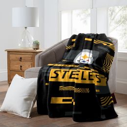 STEELERS OFFICIAL NFL "Digitize" Raschel Throw Blanket;  60" x 80"