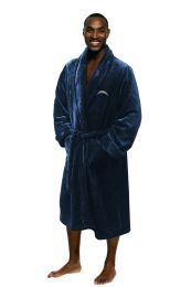 LA Chargers OFFICIAL NFL Men's L/XL Silk Touch Bath Robe;  26" x 47"