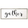 39 Inch Rectangle Wall Decor; Gather Script; White; DunaWest