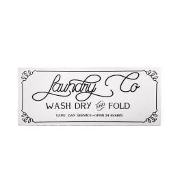 Wall Decor with Cursive Laundry Co Typography; White; DunaWest