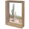 Picture Frame with Rectangular Wooden Encasing; Large; Brown; DunaWest