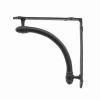 Metal Frame Wall Bracket with Curved Anterior; Antique Black; DunaWest