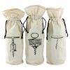 Corkscrew Printed Wine Bag; Assortment of 3; White and Black; DunaWest