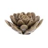 4 Inches Decorative Ceramic Succulent with Stable Base; Gold and Gray; DunaWest