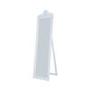 Gisela Full Length Standing Mirror with Decorative Design; White; DunaWest