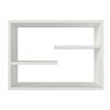 24 Inch Decorative Rectangular Wood Floating Wall Shelf with 3 Tier Storage; White; DunaWest