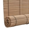 Brown Bamboo Roller Blinds 47.2" x 86.6"