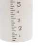 6 Inch Ceramic Cylindrical Shaped Vase with Ruler Design; White; DunaWest