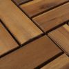 Decking Tiles 11.8"x11.8" Acacia Set of 30