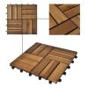 Decking Tiles 11.8"x11.8" Acacia Set of 20