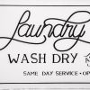 Wall Decor with Cursive Laundry Co Typography; White; DunaWest