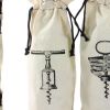 Corkscrew Printed Wine Bag; Assortment of 3; White and Black; DunaWest