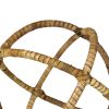 Rattan Spherical Orb Accent Decor; Small; Brown; DunaWest