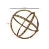 Rattan Spherical Orb Accent Decor; Large; Brown; DunaWest