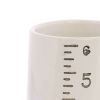 6 Inch Ceramic Cylindrical Shaped Vase with Ruler Design; White; DunaWest