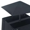 Fire Pit Black 13.8"x13.8"x39" Steel