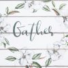 16 Inch Square Wall Art; Wood Planks; Painted Gather; White; DunaWest