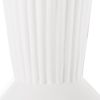 Kurt 6.5 Inch Ceramic Vase with Corrugated Design; White; DunaWest