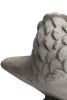 Cement Bird Figurine Sitting on a Hollow Rock; Large; Distressed Gray; DunaWest