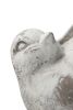 Cement Bird Figurine in Upright Position with Hollow Base; Small; Gray; DunaWest