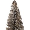 Bottle Brush Tree Decor with Wooden Base; Large; Brown; DunaWest