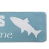 37 Inch Metal Wall Art Quotes Sign; Lake Memories Typography; Sky Blue; DunaWest