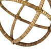 Rattan Spherical Orb Accent Decor; Small; Brown; DunaWest