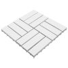 Decking Tiles 10 pcs White 11.8"x11.8" Solid Acacia Wood