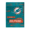 DOLPHINS OFFICIAL NFL "Digitize" Raschel Throw Blanket;  60" x 80"