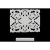 Wood Wide Rectangular Filigree Ornament on Rectangular Stand in Matte Finish; White; DunaWest