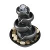 11.4inches Relaxation Water Fountain with Lights for Office and Home Decor