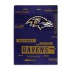 RAVENS OFFICIAL NFL "Digitize" Raschel Throw Blanket;  60" x 80"