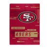 49ERS OFFICIAL NFL "Digitize" Raschel Throw Blanket;  60" x 80"