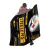 STEELERS OFFICIAL NFL "Digitize" Raschel Throw Blanket;  60" x 80"