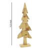 Wooden Pine Tree Design Accent Decor; Small; Brown; DunaWest