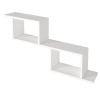 40 Inch Decorative Wooden Wall Mounted Cubby Shelf; White; DunaWest