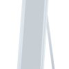 Gisela Full Length Standing Mirror with Decorative Design; White; DunaWest