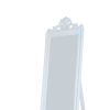 Gisela Full Length Standing Mirror with Decorative Design; White; DunaWest