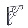 8.3" 2pcs Cast Iron Antique Style Garden Braces Rustic Shelf Bracket Black RT