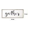 39 Inch Rectangle Wall Decor; Gather Script; White; DunaWest