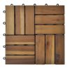 Decking Tiles 11.8"x11.8" Acacia Set of 20