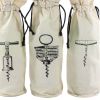 Corkscrew Printed Wine Bag; Assortment of 3; White and Black; DunaWest