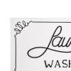 Wall Decor with Cursive Laundry Co Typography; White; DunaWest