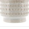 10 Inches Embossed Ceramic Vase; White; DunaWest