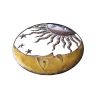 DunaWest 21 Inch Handcrafted Sun and Moon Accent Wall Decor; Round Metal Wall Mount; Rustic Gold; Bronze