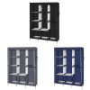 71" Portable Closet Wardrobe Clothes Rack Storage Organizer with Shelf Black