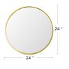 24" Wall Circle Mirror Large Round Gold Farmhouse Circular Mirror for Wall Decor Big Bathroom Make Up Vanity Mirror Entryway Mirror